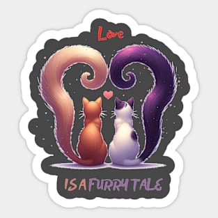 love is a furry tale Sticker